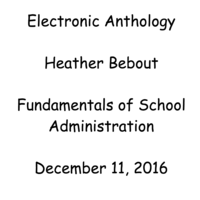 Heather Bebout - Fundamentals of School Administration