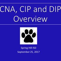 CNA and CIP Overview Spring Hill ISD