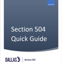 Dallas ISD Section 504 Quick Guide