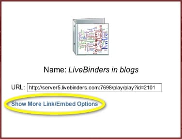 Show More Link/Embed Options